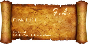 Funk Lili névjegykártya