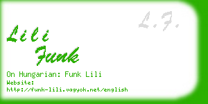 lili funk business card